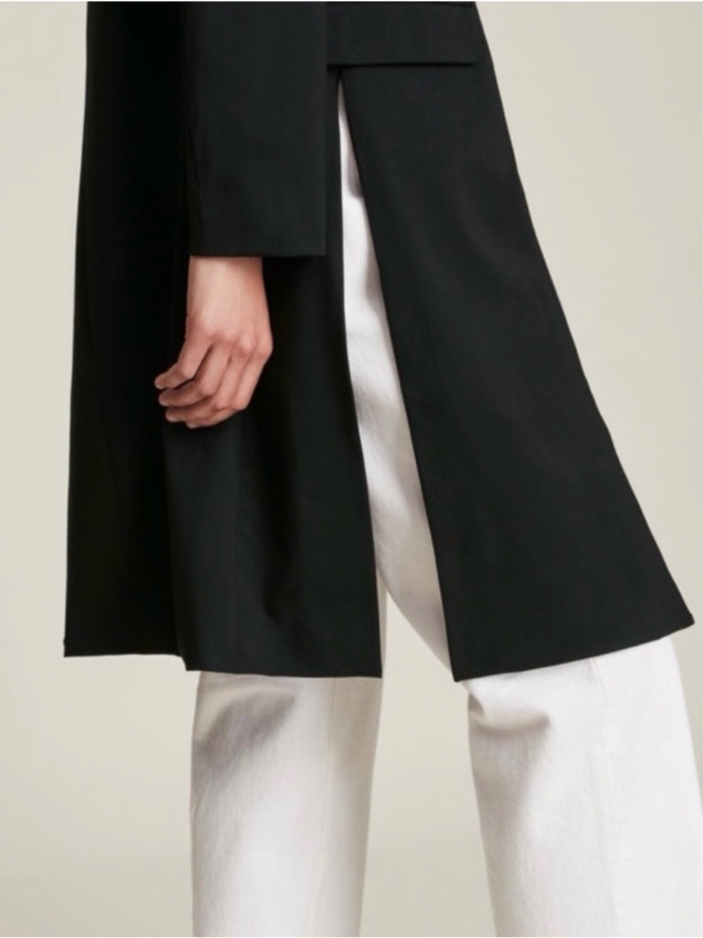 ALLSAINTS sz 8 Aleida Duster Jacket Coat Black Blazer Open Front - Picture 3 of 10